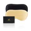 RUIPTSKE 2 Pcs Mulberry Silk Sleep Eye Masks, Caring For Deep Sleep, Adjustable Elastic Band, Black & Champagne