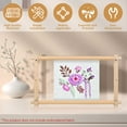 thumbnail image 4 of Embroidery Frame Needlepoint Embroidery Tapestry Scroll Frame Beech Wood Cross Stitch Frame Removable Needlepoint Stretcher Frame Stitching Frame Square Tool for Embroidery 21x12inch, 4 of 11
