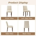 thumbnail image 5 of EOP Upholstered Dining Chairs Set of 2, Linen Fabric Dining Side Chairs, Farmhouse Dining Room Chairs, Stylish Kitchen Chairs with Solid Wood Legs and Padded Seat, Beige, 5 of 10