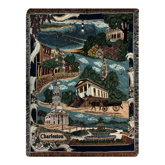 Manual Charleston-Tapestry Throw Blanket, 68-inch Length, Home Decoration