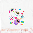 thumbnail image 4 of Inktastic Day of the Dead Owl Sugar Skulls and Guitar Girls Toddler Dress, 4 of 5