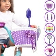 thumbnail image 2 of Bikes on Hikes Girls Bicycle Decorations Set - Fun Bicycle Decor w/Beads, Rear View Mirror, Mounted Water Bottle, Handlebar Streamers & Basket - Complete Bike Decoration Kit for Kids, 2 of 3