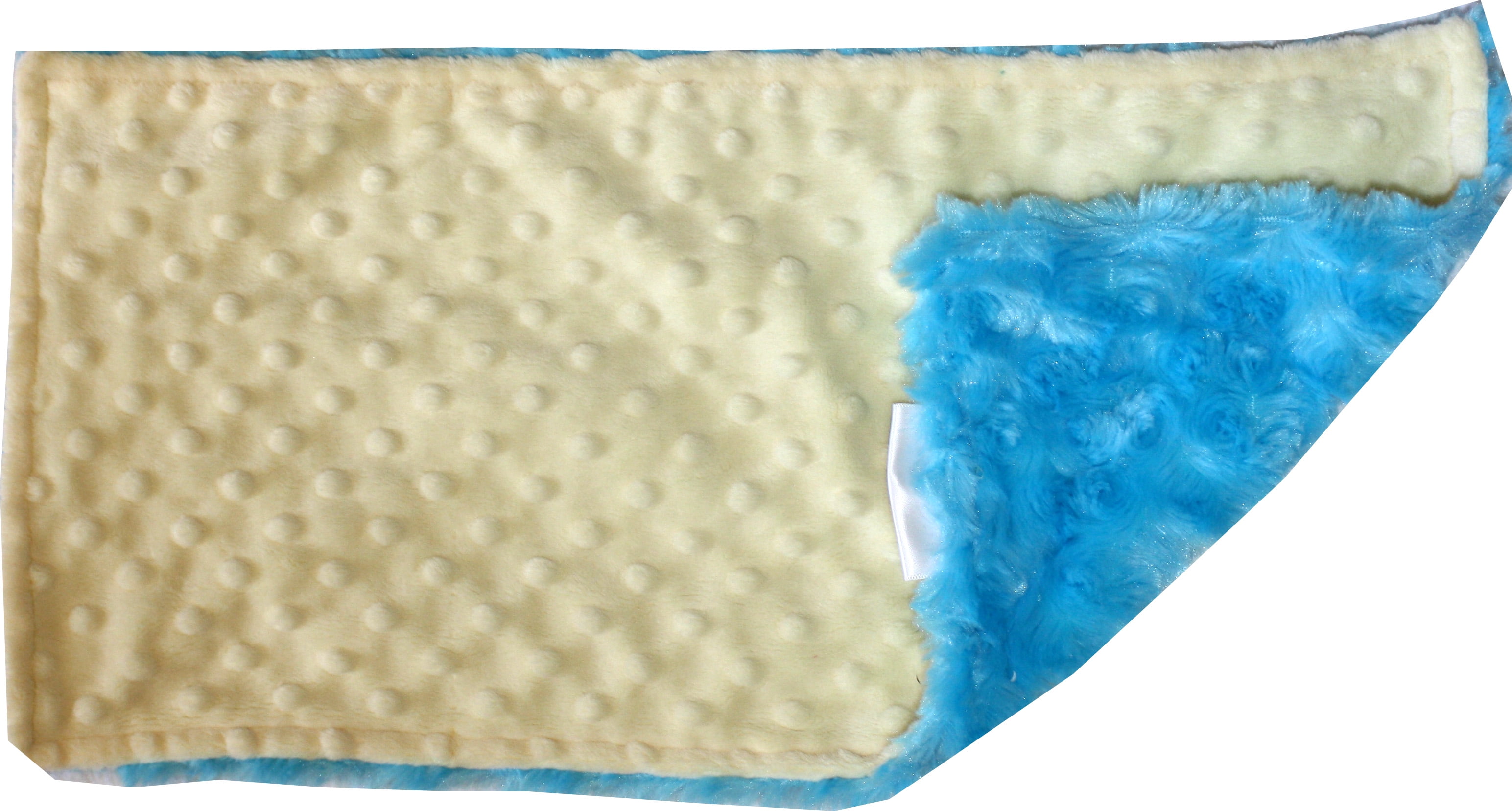 Lil Cub Hub  Burp Cloth - Yellow Dot with Turquoise Rosebud Swirl