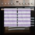 thumbnail image 2 of Purple Striped Kitchen Towels Set of 4, Water Absorbent Dish Towel, Farmhouse Vintage Stripes Decorative Hand Towels - Quick Drying Cloth for Cooking Baking, 18x28 Inch, 2 of 8