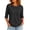 Dark Gray -AN18, variant on Women's Casual 3/4 Sleeve T-Shirts Crew Neck Tunic Soft Base Layer Tops Loose Fall Casual Pullover Cute Blouses Royal Blue M