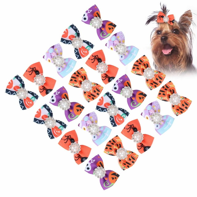 Pet 25PCS Pet Navidad Halloween Decoración Festivales Accesorio Adorno Para Gatos Perros