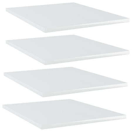 

WONISOLI Bookshelf Boards 4 pcs High Gloss White 15.7 x19.7 x0.6 Chipboard