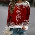 thumbnail image 1 of Chandails d'Automne d'Hiver Grande Taille pour Femmes Chandails de Noël pour Femmes Arbre de Noël Suéter Navideño Mujer Mignon Col Rond Chandails à Capuchon Amusants, 1 of 4