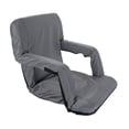 thumbnail image 1 of Camco Portable Stadium Seat, Foldable Padded Cushion with Back Support and Armrests, Grey, 1 of 7