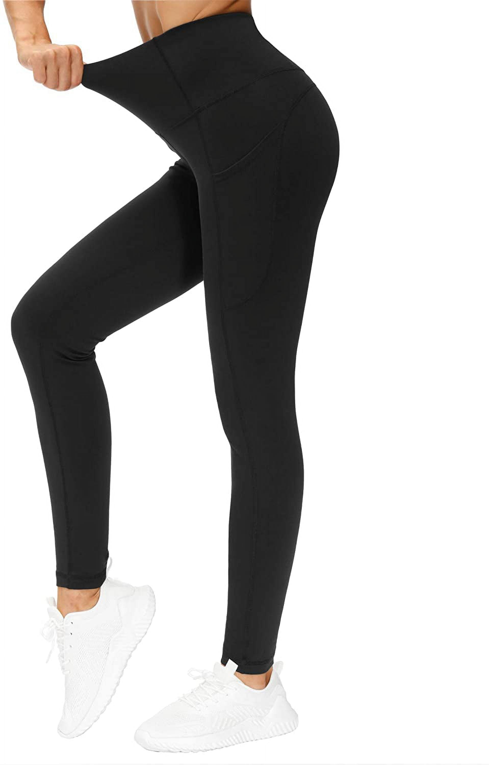 TRASA Active Yoga Leggings for Womens Gym High Waist with 2 Pockets, Tummy  Control, Workout Pants 4 Way Stretch Yoga Leggings - Black, Size - S :  : Fashion