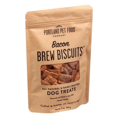 Portland Pet Food Company Bacon Brew Biscuits Treats for Dogs 5 ounce