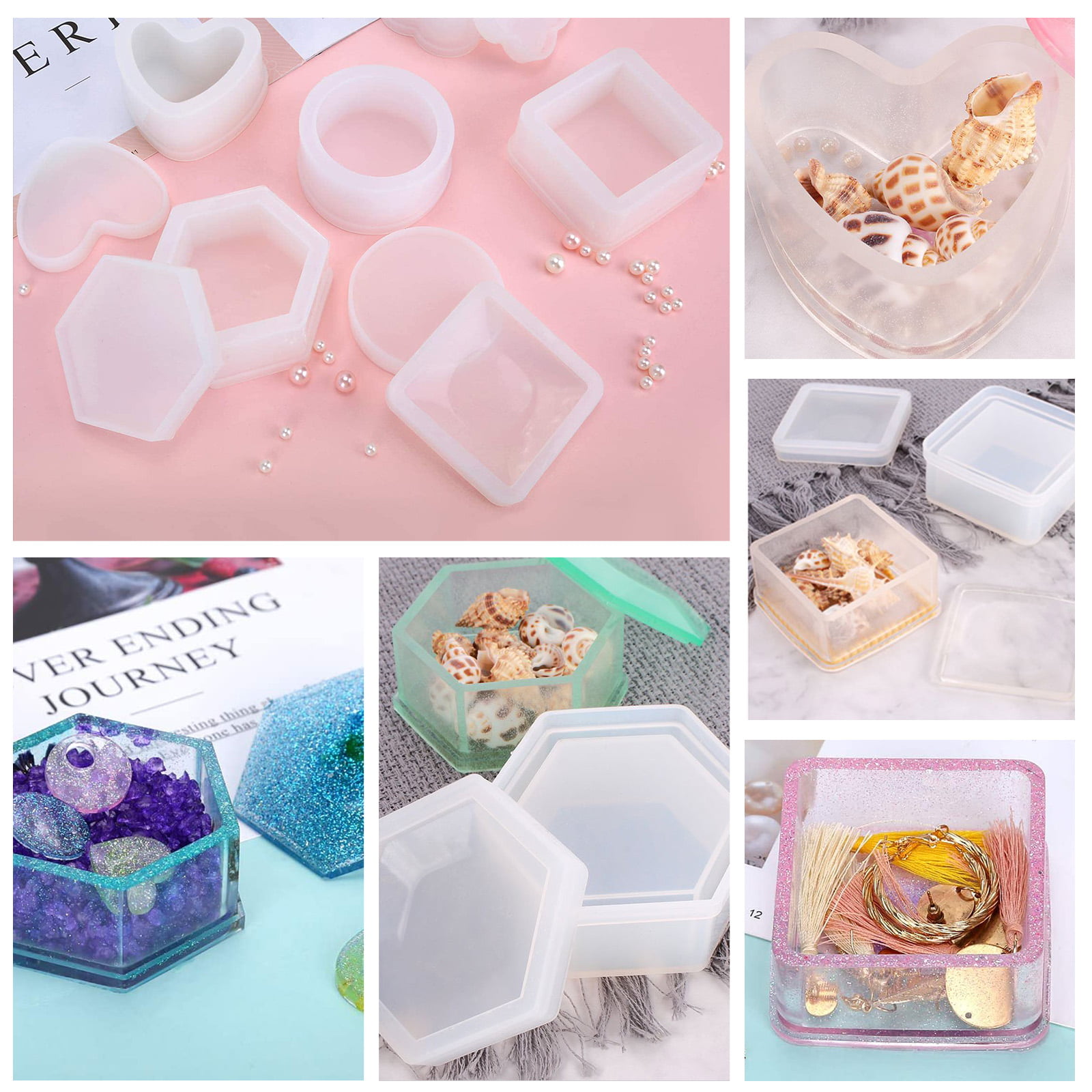 DIY Silicone Mold Storage Box 9/12 Grids, Rectangle Cuboid Shape, Resin  Case For Jewelry Making And Crafts From Giftvinco13, $4.9