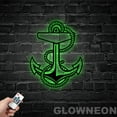 thumbnail image 2 of Glowneon Anchor Metal Wall Decor, Navy Memorial Day Metal Wall Art, 2 of 5