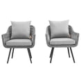 thumbnail image 3 of Modway Endeavor Fauteuil de Patio Moderne en Rotin Gris (Ensemble de 2), 3 of 6