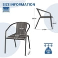 thumbnail image 6 of UDPATIO Outdoor Dining Chairs Set of 4, Patio Chairs, Rattan Outdoor Dining Chairs Set, Rattan Indoor-Outdoor Chairs for Bistro, Deck, Backyard, Porch, Steel Frame & Rattan Seat (Gray), 6 of 7