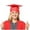Red, variant on HNMKIU Graduation Cap Unisex Adult Commencement Hat For College Blue,One Size