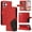 Red, variant on Allytechgroup Flip Cover Case for iPhone 16, RFID Blocking PU Leather TPU Inner Folio Stand Hand Wrist Cards Holder Wallet Case for Apple iPhone 16, Green