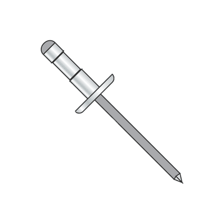 

1/8 x .125 -.312 Low Profile Multi-Grip Rivets / Aluminum Body / Steel / Black Phosphate Mandrel (Quantity: 10 000 pcs)