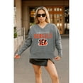 thumbnail image 6 of Women's Gameday Couture  Gray Cincinnati Bengals French Terry V-Neck Pullover Sweatshirt, 6 of 7
