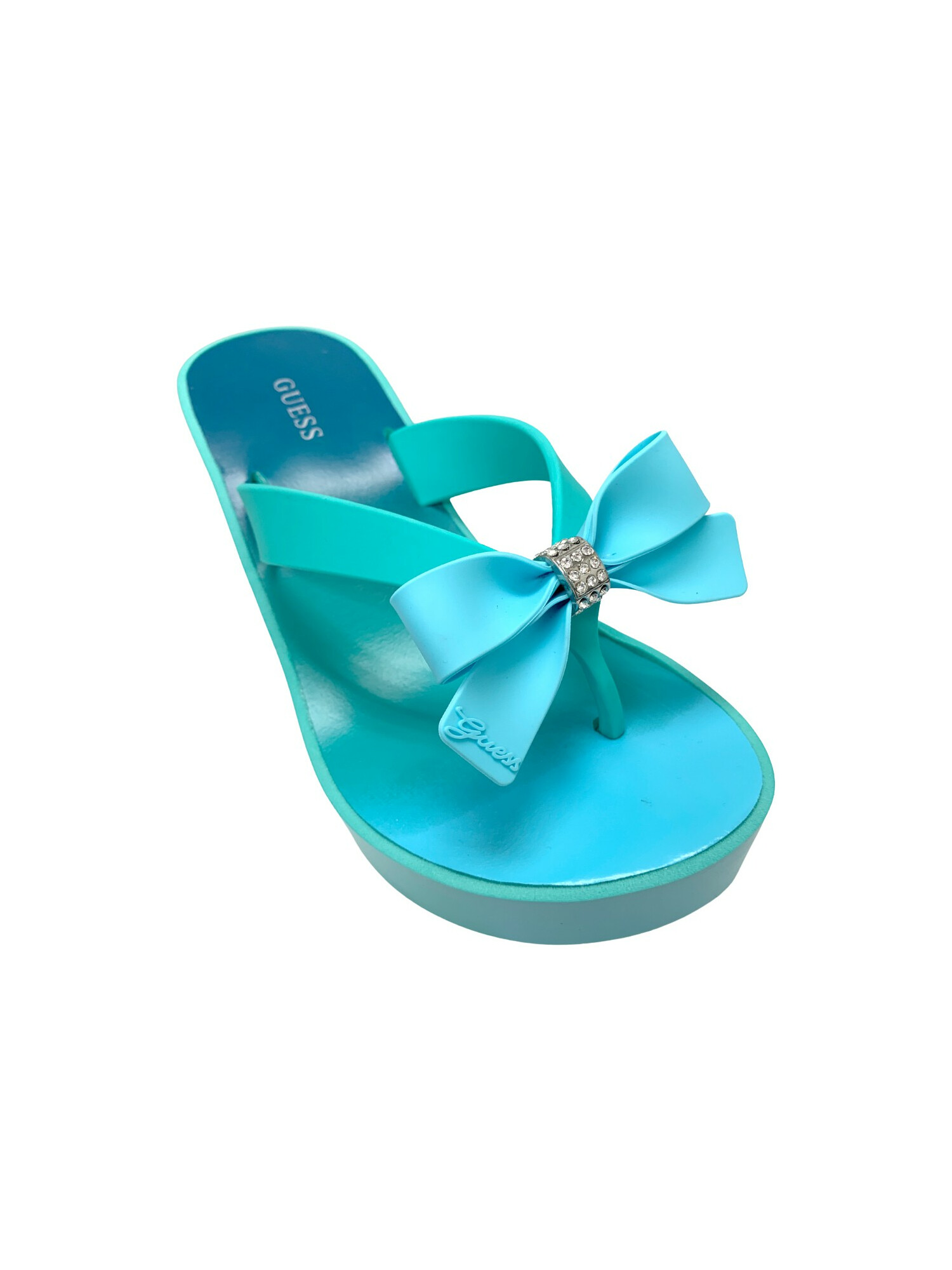 guess sandals blue