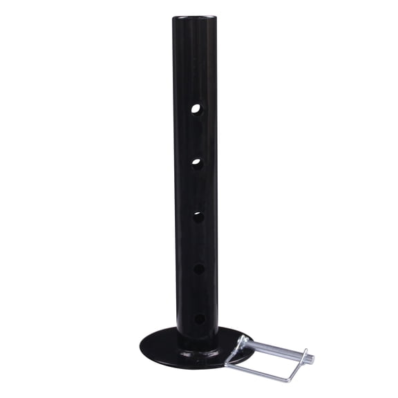 STORKING Trailer Jack Drop Leg Extension, Adjustable, for 2 inch ID Jack Tube, 2000 lbs, Pin Lock, Black