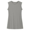 thumbnail image 3 of Jinhomg Sleeveless Summer Dress for Girls Casual Solid Midi Tank Dresses with Pockets Gray 4 Years, 3 of 9