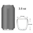 thumbnail image 2 of Paquete de 4 Vasos para Espresso, Vasos para Espresso con Aislamiento Térmico de Doble Pared, Vasos de Café de Vidrio, 3.5 Onzas YE391.408, 2 of 4