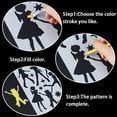 thumbnail image 5 of Human Figure Stencils Dances Girls Star Plastic Drawing Template White 11.5x8.3 Inch Large Reusable Woman Paint Stencil Decor, 5 of 9