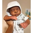 thumbnail image 1 of Muñeca Reborn GYCV de 48 cm, negra, realista, cuerpo blando, 1 of 3