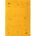 thumbnail image 1 of Ahgly Company Indoor Rectangle Abstract Yellow Contemporary Area Rugs, 3' x 5', 1 of 4