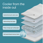 Coop Sleep Goods Eden Cool+ Cut-Out Adjustable Pillow King, Cooling Gel & Head Support