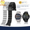 thumbnail image 2 of Correa de acero inoxidable para reloj Casio Edifice serie metal light wave EQW-M710DB reloj de acero refinado con boca de arco de 22 mm, 2 of 5