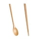 thumbnail image 1 of Palillos de madera para comer, sopa, mezclar, juego de cuchara y cuchara coreanos, mango de madera, cocina, comedor y bar, 1 of 8
