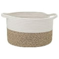 thumbnail image 2 of Cesta de almacenamiento de algodón tejida a mano | Cubo organizador de cuerda tejida con asas para juguetes, ropa, lavandería, decoración del hogar boho y moderna | Multitamaño | Solución de, 2 of 5