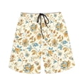 thumbnail image 3 of Binienty Men's Board Shorts Beach Shorts With Vintage Floral Design - Breathable for Summer Swimming and Beach Vacations, 3 of 10