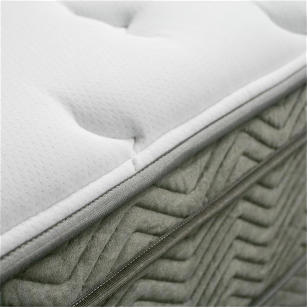 Bowery Hill Contemporary Fabric Edge Cal King Pocket Coil Mattress in White