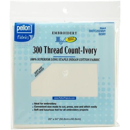 UPC: 0075269020274 | Pellon Cotton Embroidery Fabric Ivory 20 x 24 Precut Package