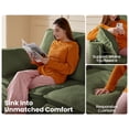 thumbnail image 4 of CHIC HOUSE Queen Sleeper Sofa Bed with Mattress, Pull Out Couch with USB Charging, Cup Holders & LED Light, Convertible Chenille Loveseat for Living Room RV Small Spaces, Blue, 4 of 8