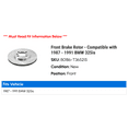 thumbnail image 2 of Front Brake Rotor - Compatible with 1987 - 1991 BMW 325is 1988 1989 1990, 2 of 2