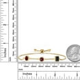 thumbnail image 3 of Gem Stone King 1.66 Ct Oval Red Rhodolite Garnet 18K Yellow Gold Plated Silver Bracelet for Women, 3 of 4