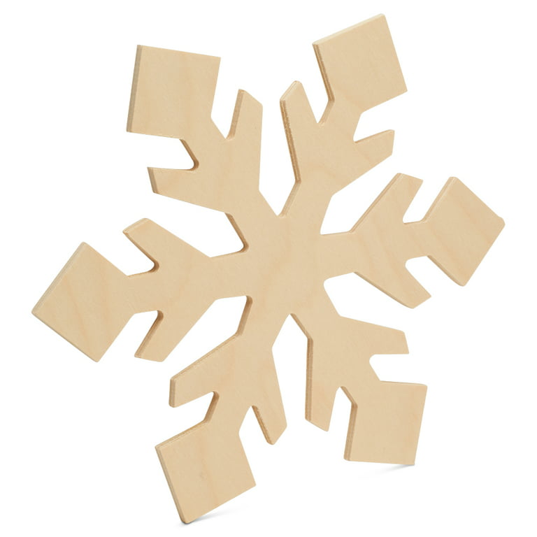 Huwena 48 Pcs Winter Christmas Wooden Snowflakes for Crafts Bulk with 24  Colored Markers 3D Unfinished Snowflake Tabletop Decor Wood Snowflake  Cutouts