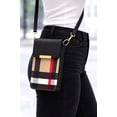 thumbnail image 2 of Women’s Crossbody Phone Purse Plaid Small Bag Vegan Leather Touchscreen Wallet Black, 2 of 5