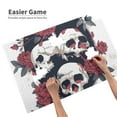 thumbnail image 3 of Sikiie Gothic Skulls And Roses Puzzle, Jigsaw Puzzles, Jigsaw Puzzles 1000 Pieces, Custom Jigsaw Puzzle for Adults (29.5×19.7in, Horizontal), 3 of 9