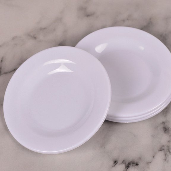 LEXSOMEO 6pcs Miniature Doll House Decorative Plate Model Plastic Plate Model Doll House Tableware