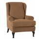 thumbnail image 1 of Funda elástica para sillón ala con cojín, tela de poliéster y spandex, protección duradera, tono café claro, fácil de instalar, diseño moderno., 1 of 6