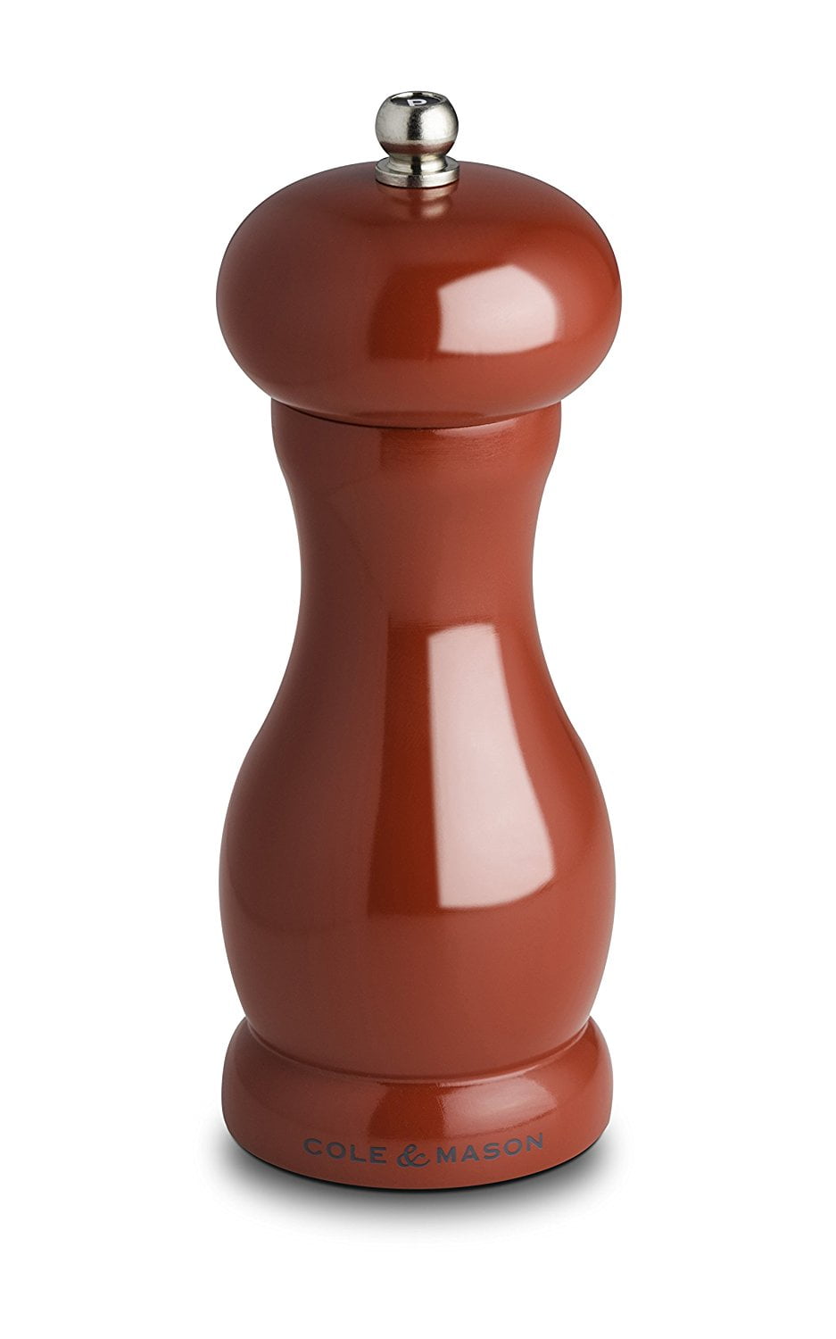 Oxford Wood Pepper Grinder Adjustable Wooden Mill, Red, Ultra sharp