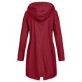 thumbnail image 3 of ZHAOCHENG Chaqueta impermeable para mujer, con capucha, impermeable, cortavientos, larga, para exteriores, 3 of 4