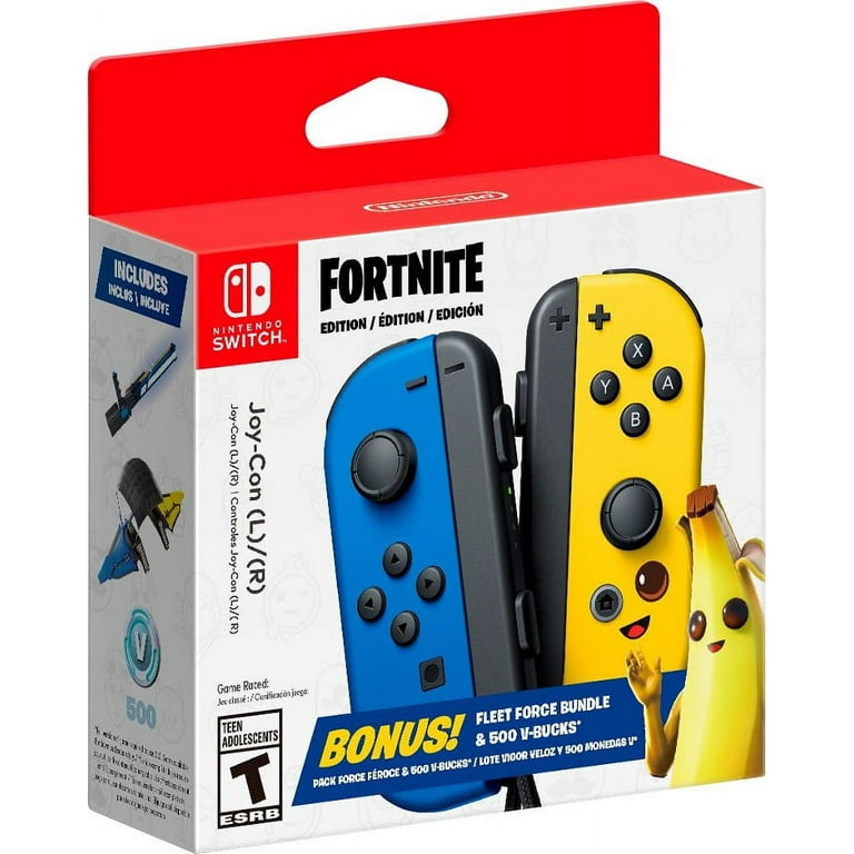 Nintendo Switch Joy Con L R Fortnite Fleet Force Bundle