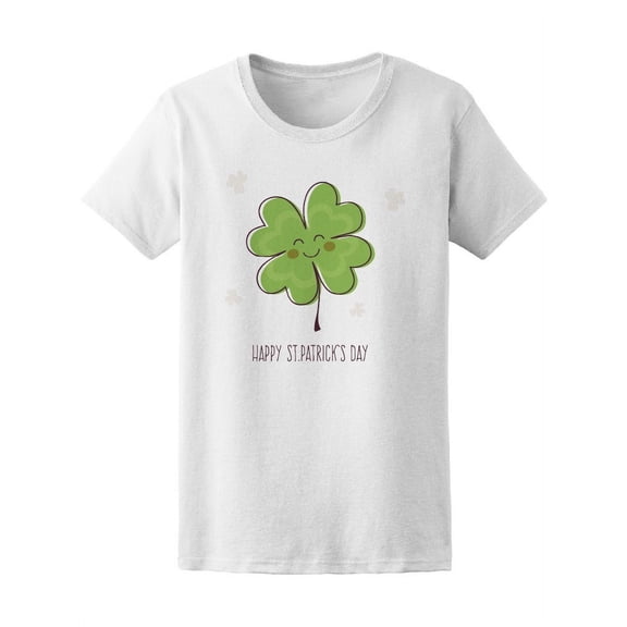 St. Patrick's Day Cute Clover T-Shirt Women -Image by Shutterstock, Female Large