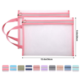 thumbnail image 4 of Mesh Zipper Pouch Bags for Organization 12Pcs, Mesh Bags with Zipper Thickened, A4 Mesh Pouch with Portable Handle, 4 of 8